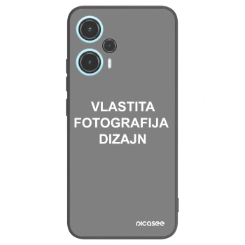 Picasee crna silikonska maskica za Xiaomi Poco F5 - Vlastiti foto dizajn