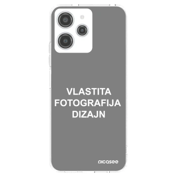 Picasee silikonska prozirna maskica za Xiaomi Redmi 12 4G - Vlastiti foto dizajn