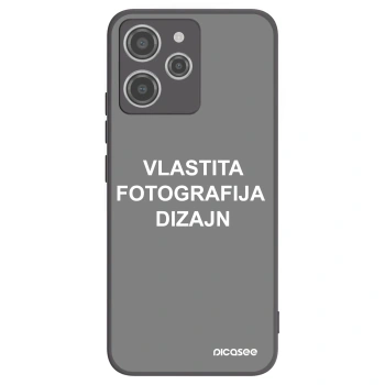 Picasee crna silikonska maskica za Xiaomi Redmi 12 4G - Vlastiti foto dizajn