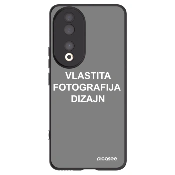 Picasee crna silikonska maskica za Honor 90 5G - Vlastiti foto dizajn