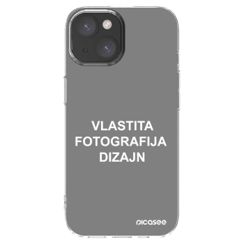 Picasee silikonska prozirna maskica za Apple iPhone 15 - Vlastiti foto dizajn