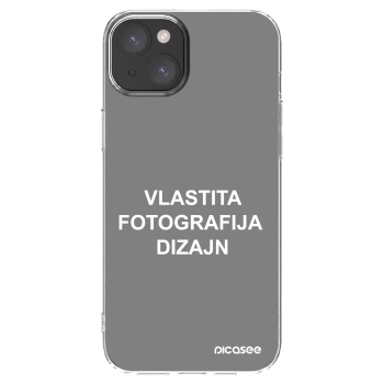 Picasee silikonska prozirna maskica za Apple iPhone 15 Plus - Vlastiti foto dizajn