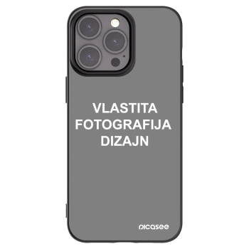 Picasee crna silikonska maskica za Apple iPhone 15 Pro Max - Vlastiti foto dizajn
