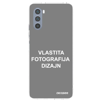 Picasee silikonska prozirna maskica za Motorola Moto G62 - Vlastiti foto dizajn