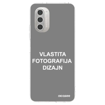 Picasee silikonska prozirna maskica za Motorola Moto G51 - Vlastiti foto dizajn