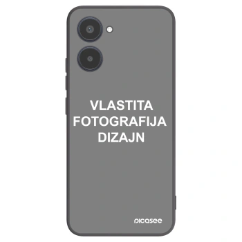 Picasee crna silikonska maskica za Realme 10 4G - Vlastiti foto dizajn
