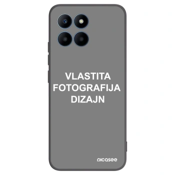 Picasee crna silikonska maskica za Honor 70 Lite - Vlastiti foto dizajn