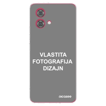 Picasee silikonska prozirna maskica za Motorola Moto G84 5G - Vlastiti foto dizajn