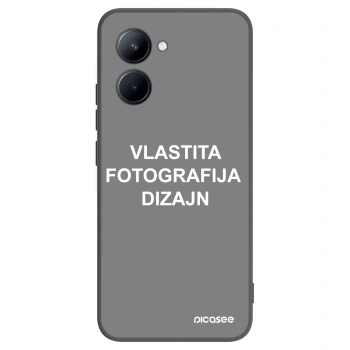 Picasee crna silikonska maskica za Realme C33 (2023) - Vlastiti foto dizajn