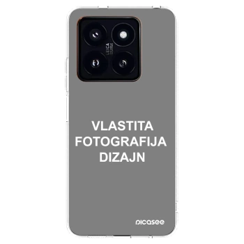 Picasee silikonska prozirna maskica za Xiaomi 14 Pro - Vlastiti foto dizajn