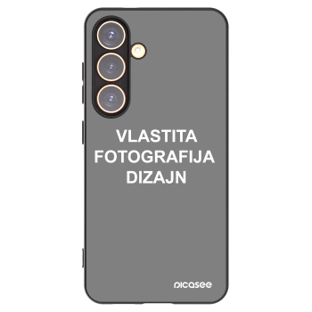 Picasee crna silikonska maskica za Samsung Galaxy S24 S921B 5G - Vlastiti foto dizajn