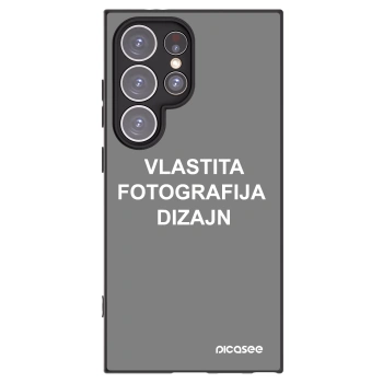 Picasee crna silikonska maskica za Samsung Galaxy S24 Ultra S928B 5G - Vlastiti foto dizajn