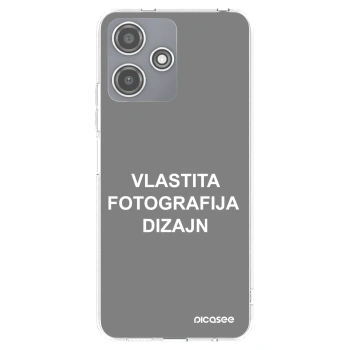 Picasee silikonska prozirna maskica za Xiaomi Redmi 12 5G - Vlastiti foto dizajn