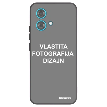 Picasee crna silikonska maskica za Motorola Edge 40 Neo - Vlastiti foto dizajn