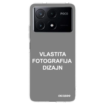 Picasee silikonska prozirna maskica za Xiaomi Poco X6 Pro - Vlastiti foto dizajn