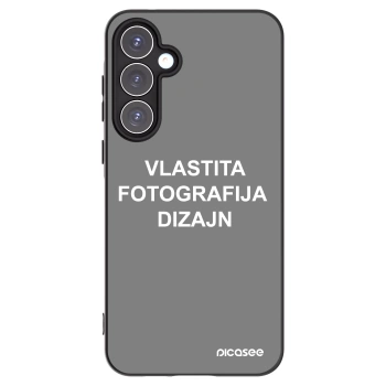 Picasee crna silikonska maskica za Samsung Galaxy A55 5G A556B - Vlastiti foto dizajn