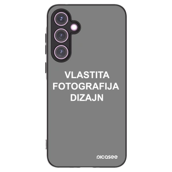 Picasee crna silikonska maskica za Samsung Galaxy A35 5G A356B - Vlastiti foto dizajn