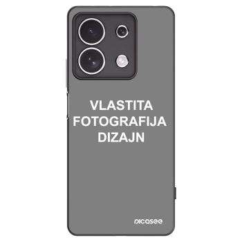 Picasee crna silikonska maskica za Xiaomi Redmi Note 13 4G - Vlastiti foto dizajn