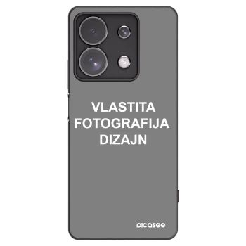Picasee crna silikonska maskica za Xiaomi Redmi Note 13 Pro 4G - Vlastiti foto dizajn