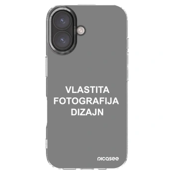 Picasee silikonska prozirna maskica za Apple iPhone 16 - Vlastiti foto dizajn