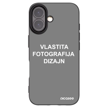 Picasee crna silikonska maskica za Apple iPhone 16 - Vlastiti foto dizajn