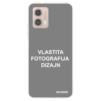 Picasee silikonska prozirna maskica za Motorola Moto G53 5G - Vlastiti foto dizajn