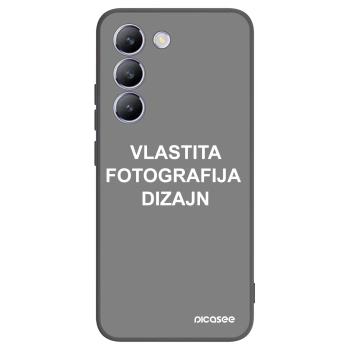 Picasee crna silikonska maskica za Vivo V40 SE 5G - Vlastiti foto dizajn