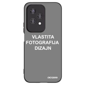 Picasee crna silikonska maskica za Honor 200 Lite - Vlastiti foto dizajn
