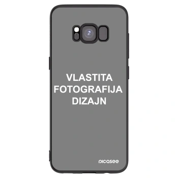 Picasee crna silikonska maskica za Samsung Galaxy S8 G950F - Vlastiti foto dizajn