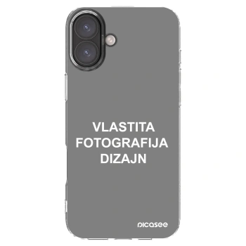 Picasee silikonska prozirna maskica za Apple iPhone 16 Plus - Vlastiti foto dizajn