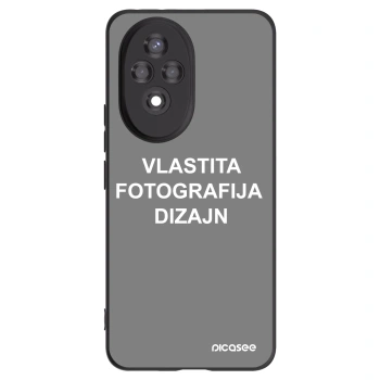 Picasee crna silikonska maskica za Honor 200 5G - Vlastiti foto dizajn