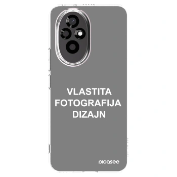 Picasee silikonska prozirna maskica za Honor 200 5G - Vlastiti foto dizajn