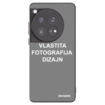 Picasee crna silikonska maskica za OnePlus 12 5G - Vlastiti foto dizajn