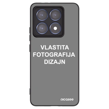 Picasee crna silikonska maskica za Xiaomi 14T Pro - Vlastiti foto dizajn