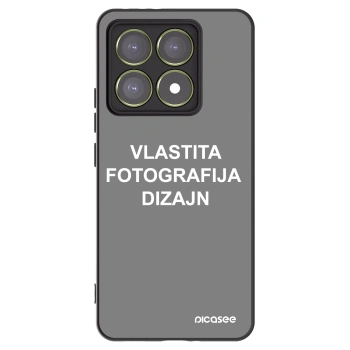 Picasee crna silikonska maskica za Xiaomi 14T - Vlastiti foto dizajn