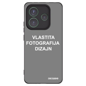 Picasee crna silikonska maskica za Xiaomi Redmi Note 14 5G - Vlastiti foto dizajn