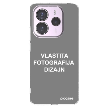 Picasee silikonska prozirna maskica za Xiaomi Redmi Note 14 5G - Vlastiti foto dizajn