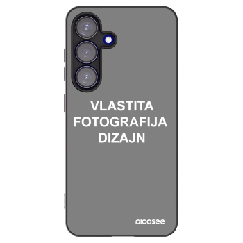 Picasee crna silikonska maskica za Samsung Galaxy S25 5G - Vlastiti foto dizajn