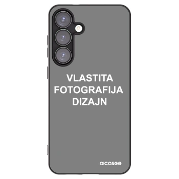 Picasee crna silikonska maskica za Samsung Galaxy S25+ 5G - Vlastiti foto dizajn