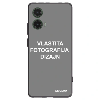 Picasee crna silikonska maskica za Motorola Moto G35 5G - Vlastiti foto dizajn
