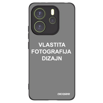 Picasee crna silikonska maskica za Xiaomi Redmi Note 14 4G - Vlastiti foto dizajn