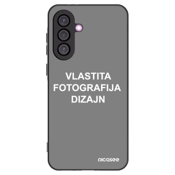 Picasee crna silikonska maskica za Samsung Galaxy A56 5G A566B - Vlastiti foto dizajn