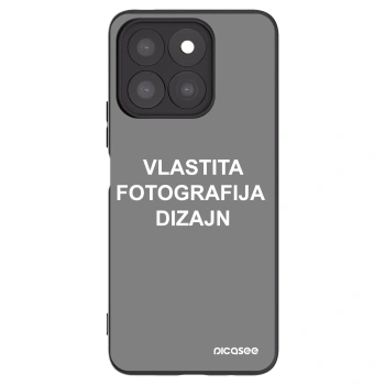 Picasee crna silikonska maskica za Honor X8c - Vlastiti foto dizajn