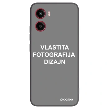 Picasee crna silikonska maskica za Motorola Moto G05 - Vlastiti foto dizajn