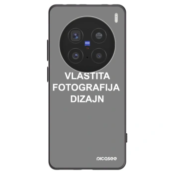 Picasee crna silikonska maskica za Vivo X200 Pro - Vlastiti foto dizajn