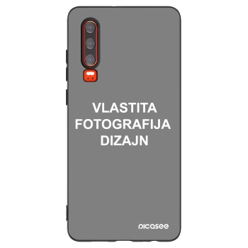 Picasee crna silikonska maskica za Huawei P30 - Vlastiti foto dizajn