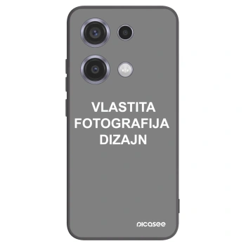 Picasee crna silikonska maskica za Xiaomi Redmi Note 14S - Vlastiti foto dizajn