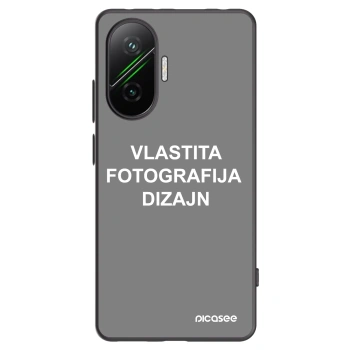 Picasee crna silikonska maskica za Xiaomi Poco F7 5G - Vlastiti foto dizajn