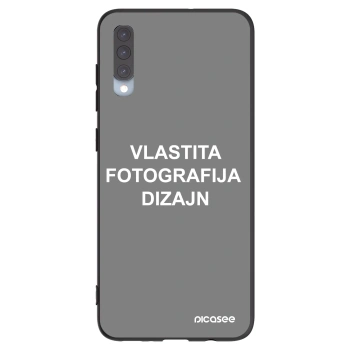 Picasee crna silikonska maskica za Samsung Galaxy A70 A705F - Vlastiti foto dizajn