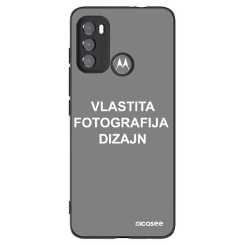 Picasee crna silikonska maskica za Motorola Edge 60 5G - Vlastiti foto dizajn
